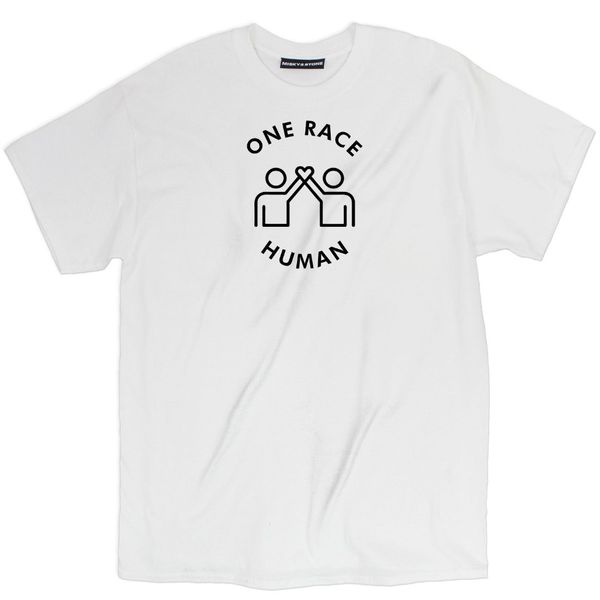 

2019 summer fashion misky & stone one race human we are all the same race support tee s-3xl t shirt