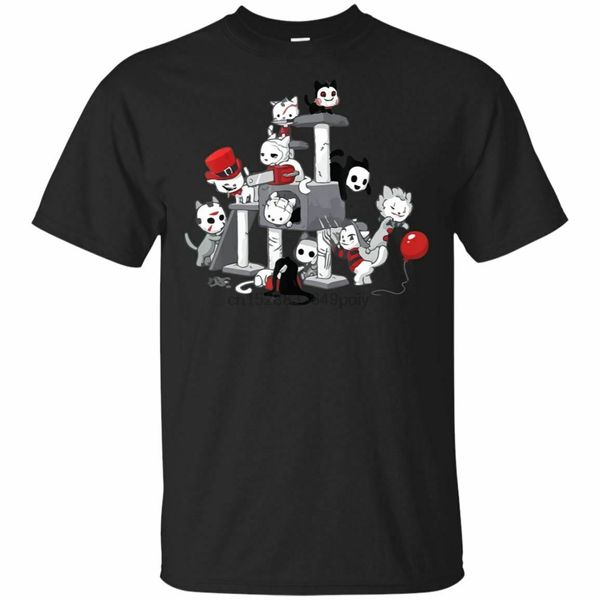 

i love cats horror kitties хэллоуин рубашка размер s 6xl