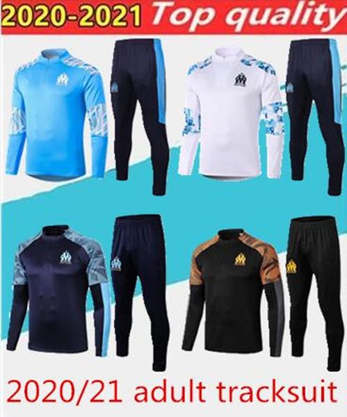 

maillets de foot 2020 2021 marseille olympic sportswear 20 21 football training suit payet benedetto om jacket suit survey sports suit, Black