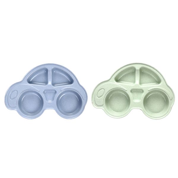 

2pcs симпатичный автомобиль shaped meal tray food fruit plate for baby toddler детей \ 's