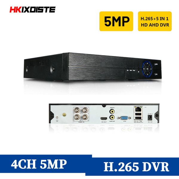 

4ch cctv dvr recorder ahd 5mp p2p dvr system h.265 video surveillance for analog ahd tvi cvi ip camera vga hdmi output
