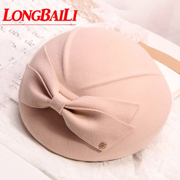 

berets longbaili winter fashion women wool felt beret hats pwsv022, Blue;gray