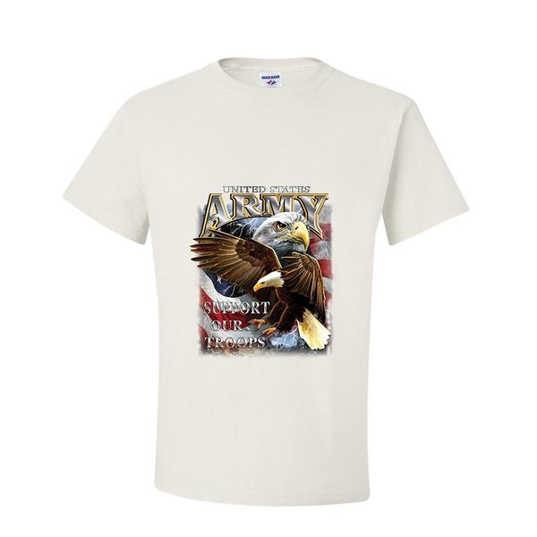 

2019 fashion cotton tee shirt fashion united states army support our troops golden eagle t-shirt