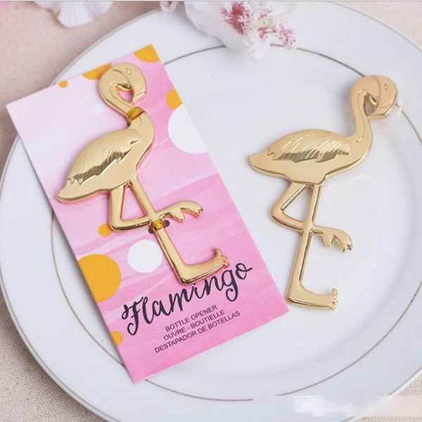 

metal fancy and feathered flamingo bottle opener beer opener beach theme bird bridal shower favors and gifts for guest
