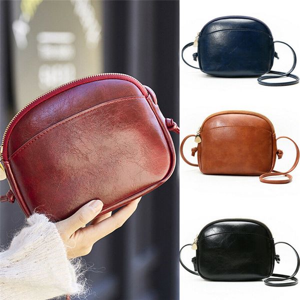 

women ladies mini soft leather one-shoulder bag tote handbag messenger satchel