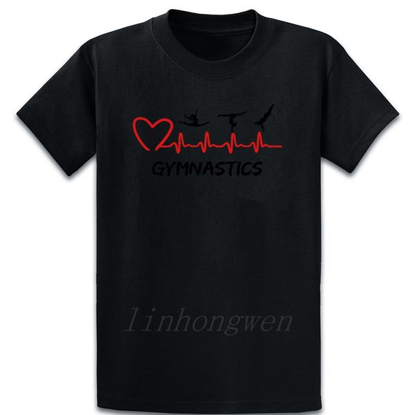 

gymnastics heartbeat gymnast ecg kids premium t shirt novelty size over size s-5xl printed fashion tee shirt summer shirt