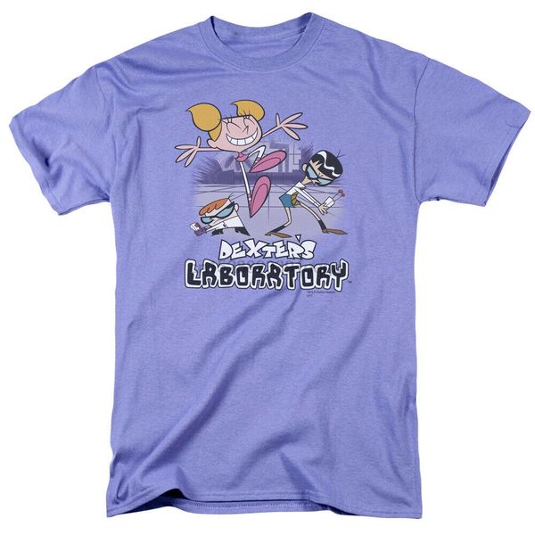 

dexter laboratory cutting in licensed t-shirt cotton tshirt short-sleeved tee shirt