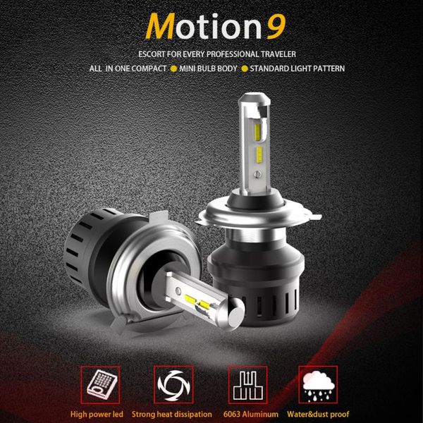 

m9 led headlight bulb h1 h3 h4 h7 h8/9/11 h11 9004/9007 9005/9006 880/881 waterproof car headlights lamp 6500k 50w 5000lm