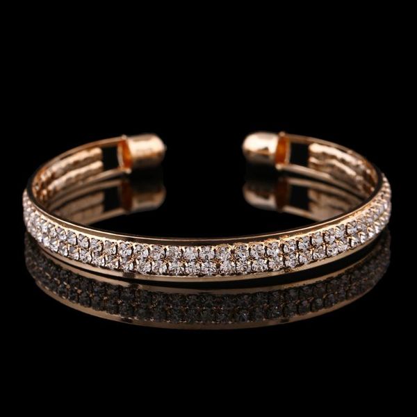 

bangle exknl brand crystal bracelets for women fashion jewelry bracelet female metal vintage bracelets&bangles, Black