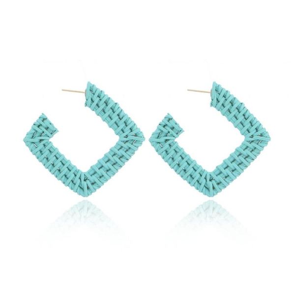 

badu square hoop earrings 2020 fashion hand made plastic earring jewelry gift for girls women wholesale and drop shipping, Golden;silver