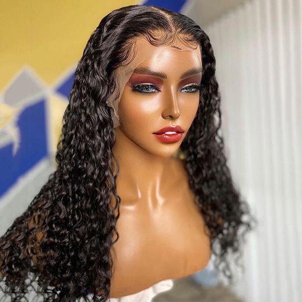 

150% curly lace front human hair wigs for black women natural bleached knots remy brazilian hair with baby hair pre plucked