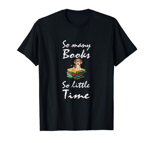 

so many books so little shirt time dachshund book lover gift
