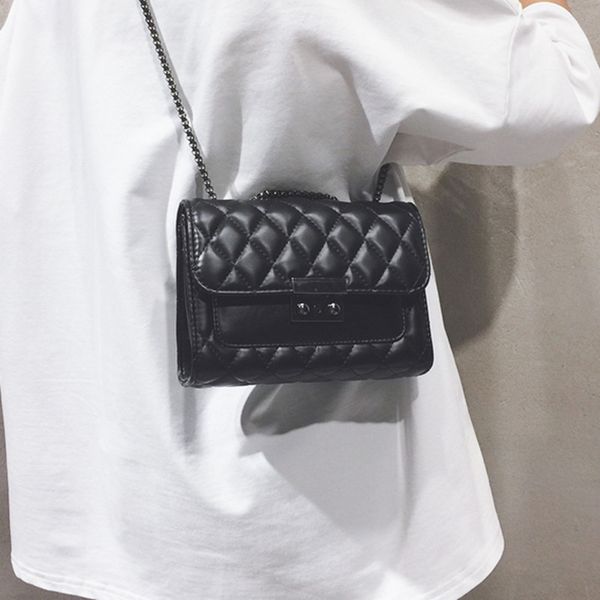 

female lattice chain leather crossbody bags for women 2020 luxury handbag designer sac a main ladies hand shoulder messenger bag