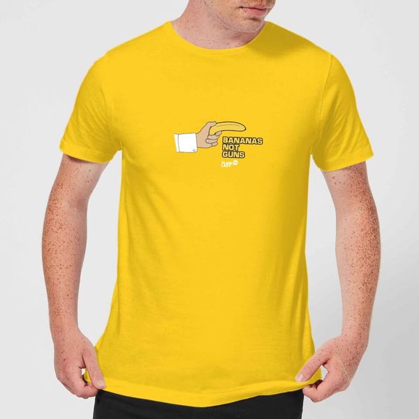 

plain lazy bananas not guns men's t-shirt - yellow