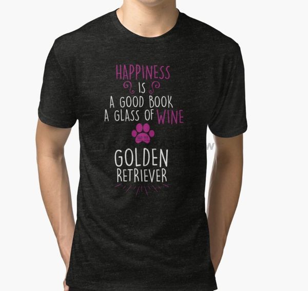 

men tshirt short sleeve happiness is my golden retriever t shirt tee women t-shirt