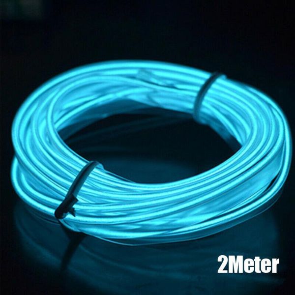 

car atmosphere light trim cold blue 2 meter durable cool auto interior led wire strip universal decoration flexible styling