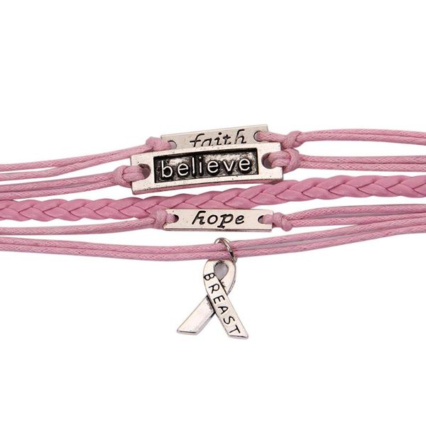 

fashion 2020 new pulseras bracelet charm believe handmade jewelry rope handmade knit black leather bracelet lovers gifts, Golden;silver