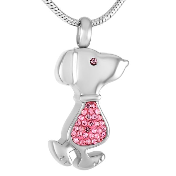 

chains ijd9268 cremation urns ashes jewelry pendant stainless steel pet dog keepsake necklace, Silver