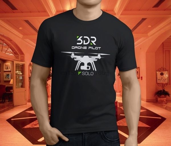 

новые популярные 3dr solo drone pilot мужская черная футболка размер s-4xl