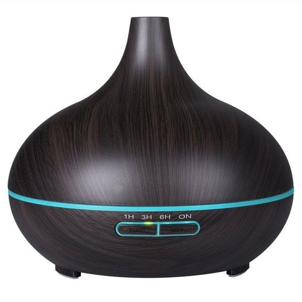 

humidifiers 400 ml ultrasonic humidifier usb aroma diffuser air essential oil atomizer wood grain humidifier seven color led lamp home