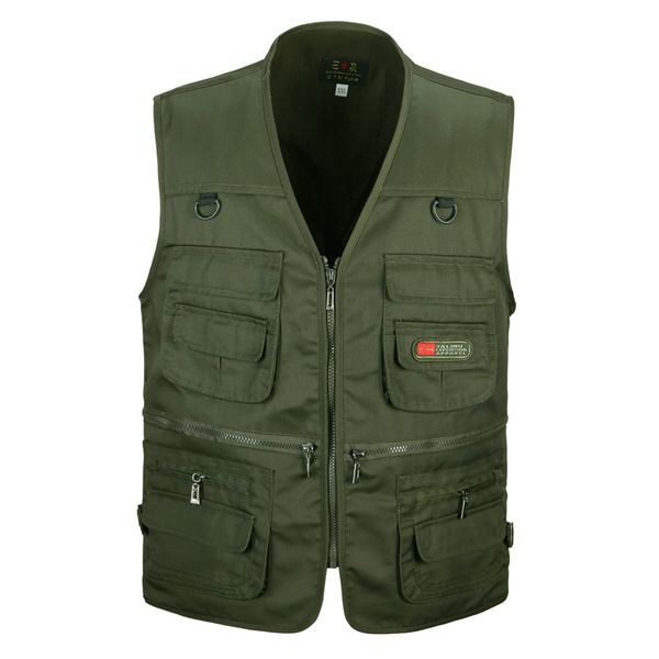 

sifan men's vest sleeveless multi pocket camera vest travelers pgraphy vest jacket men's clothes waistcoat fashion, Black;white