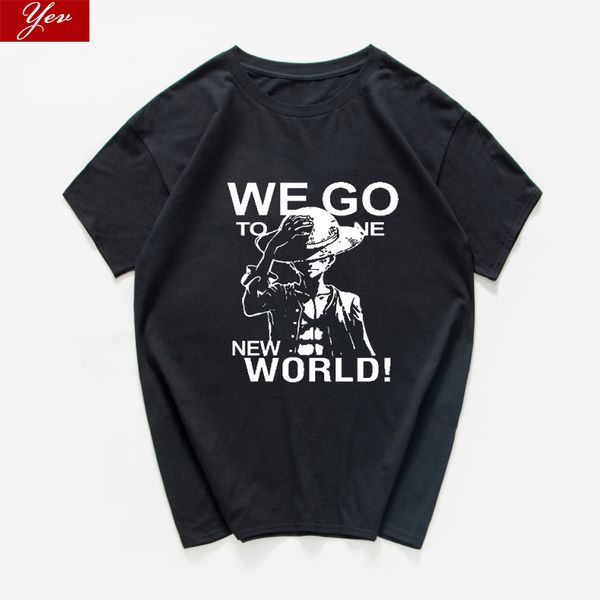 

one piece 100% cotton t-shirts men japanese anime luffy loose streetwear vintage men 2020 hip hop hipster men clothing new