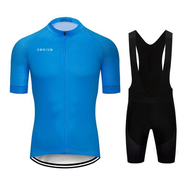 

omnium 2020 summer pro cycling jersey set mountain bike cycling clothing men's pro racing bicycle clothes set, Black;blue