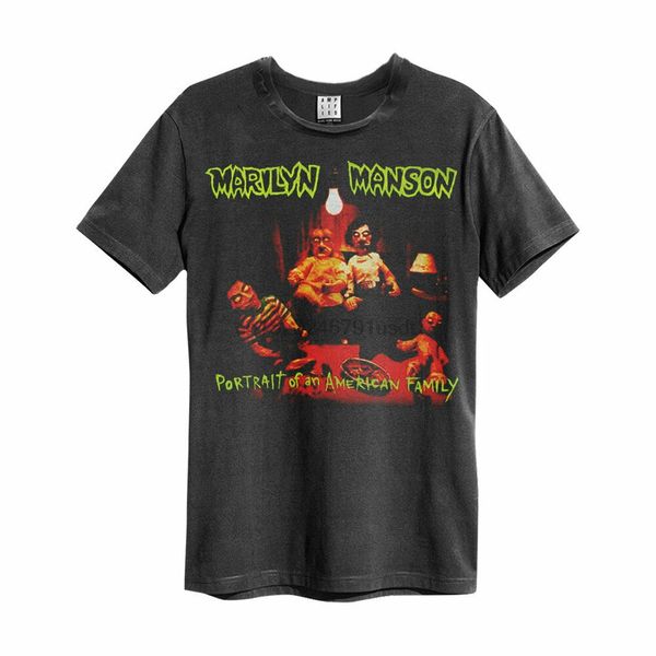 

amplified marilyn manson portrait of an american family mens charcoal t-shirt