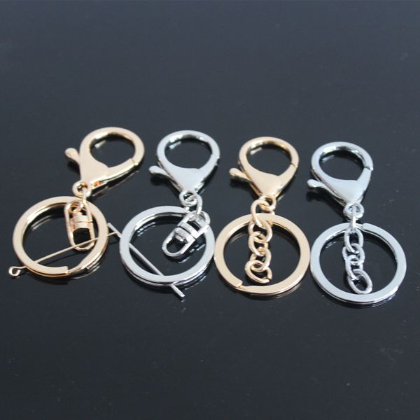 

keychains accessories metal 30 mm keychain diy versatile lobster clasp decorative pendant, Silver