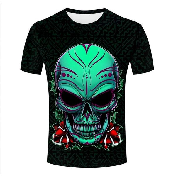 

lyprerazy music dj for men 3d skull print hip pop neutral new oversized 3d print shirts anime horror graphic men clothing