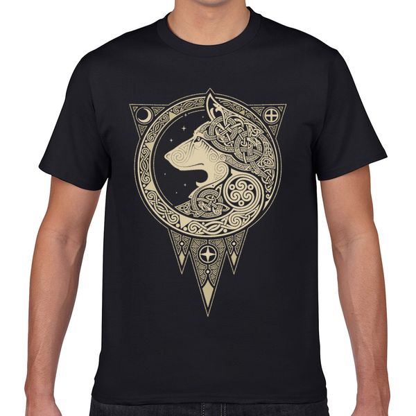 

t shirt men norse ulv comic inscriptions geek short male tshirt xxxl