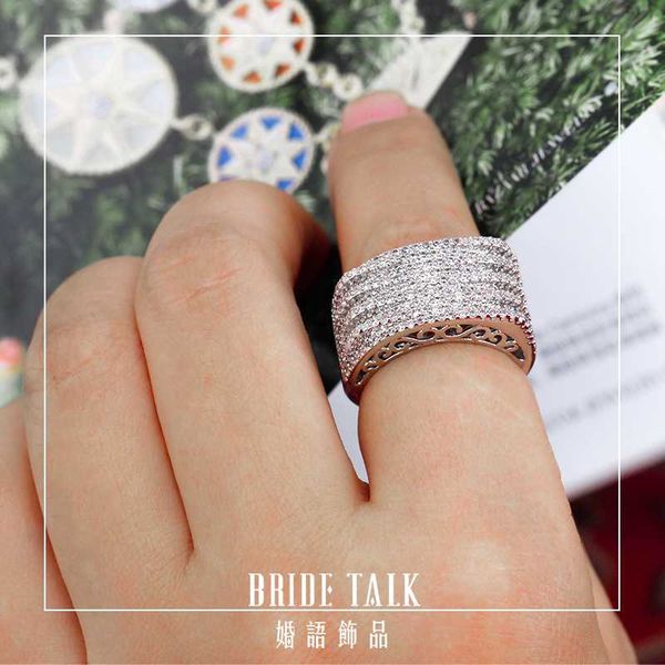 

wedding rings bridetalk luxury chic bold statement with zirconia stones 2021 women engagement party jewelry mezzanine ring, Slivery;golden