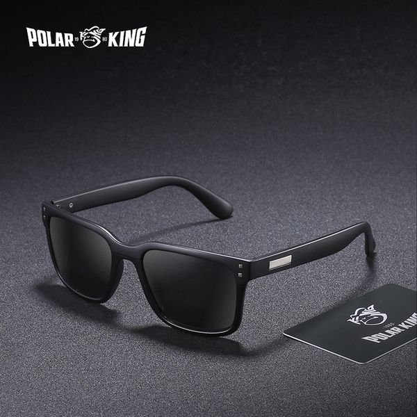 

sunglasses polarking brand vintage rivet designer sun glasses for men travel men's polarized driving eyewear, White;black