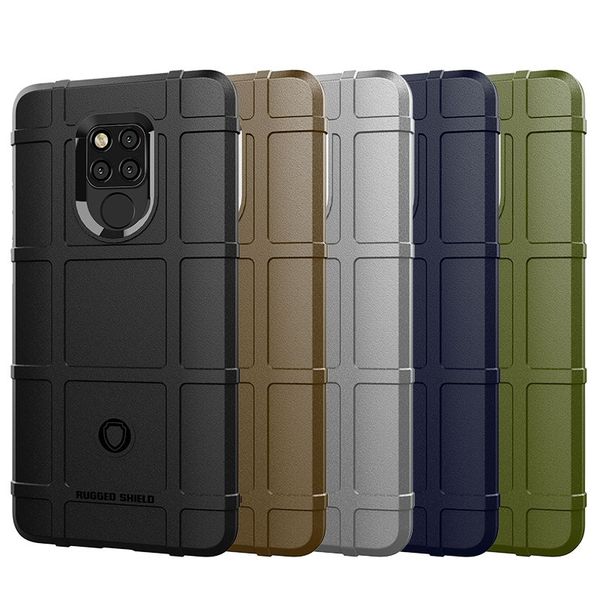 

grid shockproof armor phone case for huawei mate 20 x heavy duty army style silicone case