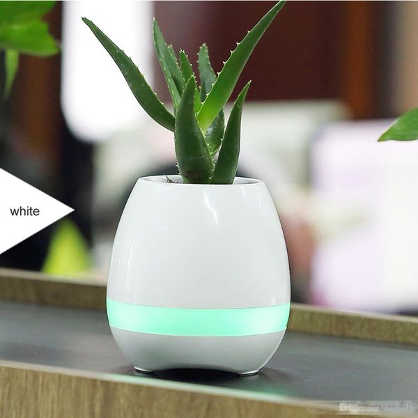 

music flower pot speaker smart wireless finger bluetooth switch office living room decoration home speaker desk touch night led
