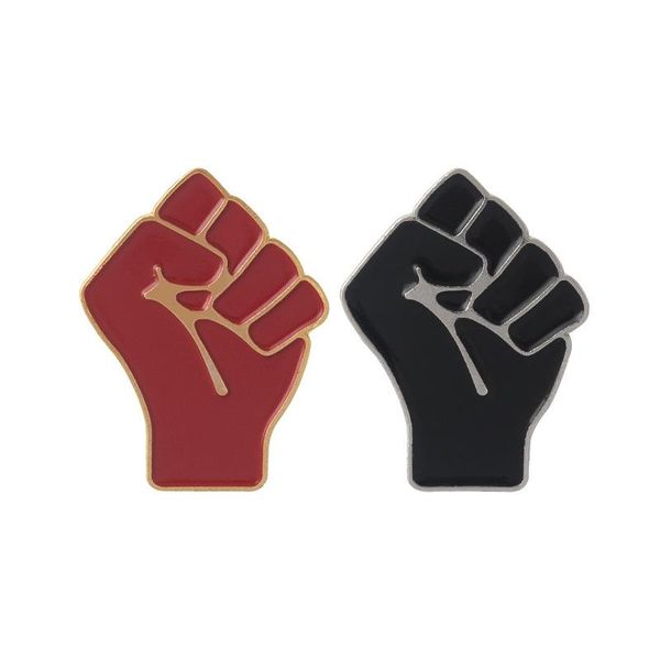 

raised fist of solidarity enamel pin metal brooch red black brooches clothing accessories small and lovely 1 68zb e2