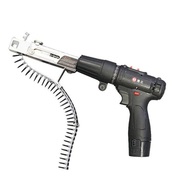 

chain belt screw gun handheld automatic feeding nail feeding and woodworking decoration rechargeable gypsum board