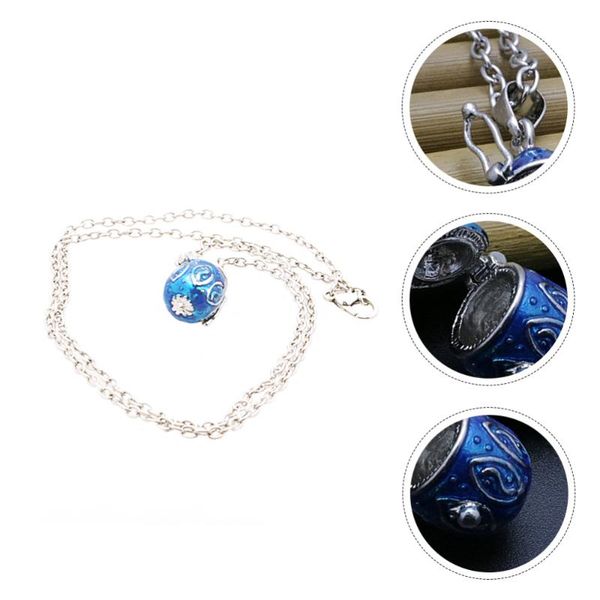 

pendant necklaces 1pc retro water drops pet ashes souvenir mini cremation wishing chain, Silver