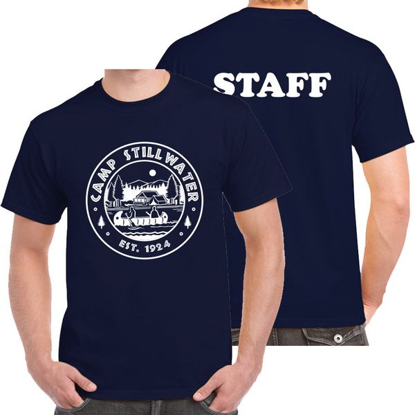 

camp stillwater staff logo dead of summer navy t-shirt