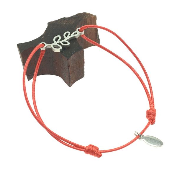 

charm bracelets wish bracelet leaf stainless steel cord adjustable pendant string lucky for women girls, Golden;silver