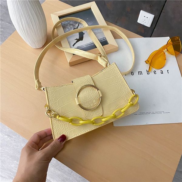 

summer bag female bag new 2020 fashion foreign wild shoulder simple crocodile pattern crossbody armpit