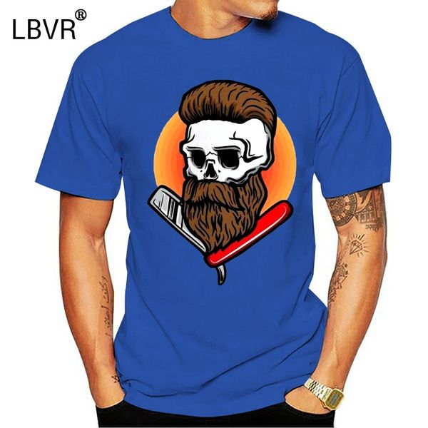 

skull pocketknife beard men's tee -image by new funny tee shirt