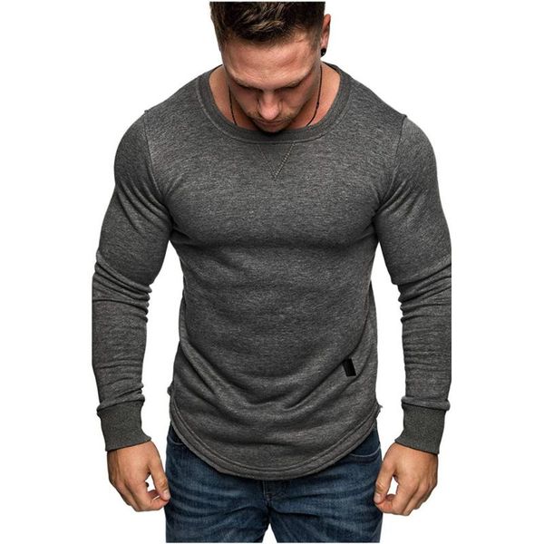 

men's t-shirts long sleeve spring summer slim shirts male casual bodybuilding personality top, White;black