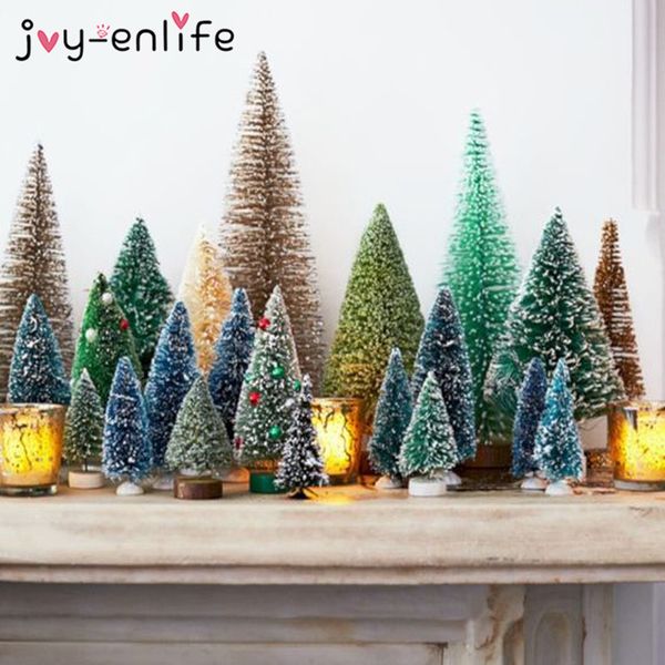 

8pcs christmas tree fake pine tree mini sisal xmas christmas decorations for home artificial natal new year ornaments