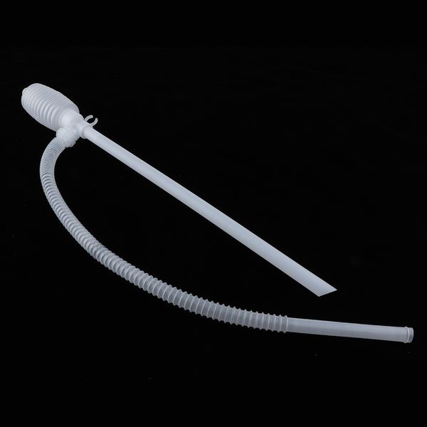 

universal car truck manual hand siphon pump pipe gas oil syphon transfer pump - portable , white red