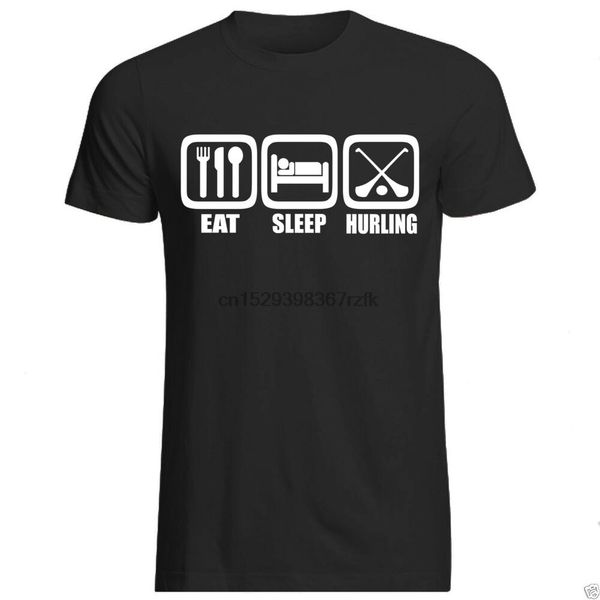 

eat sleep hurling t-shirt - all sizes + cols (gaelic irish shinty camogie