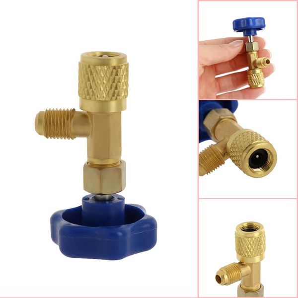 

1 шт хладагент открывалка 1/4 sae ac can tap клапан для бутылок для r22 r134a r410a газ freona добавлено auto инструментов новые поступления