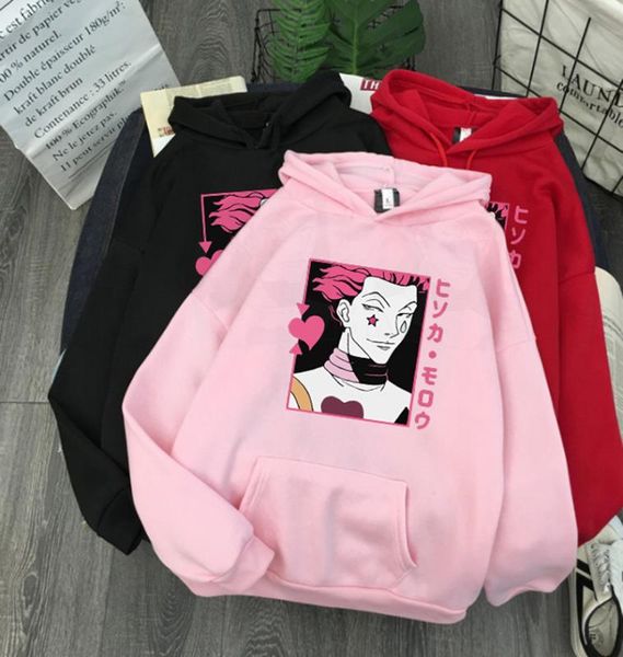 

new hisoka morow - x winter hoodies loose sweatshirt woman harajuku kawaii letter long sleeve pullovers hoody, Black