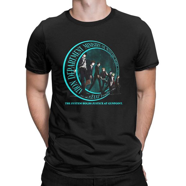 

men t-shirt psycho pass funny 100% cotton tees short sleeve japanese anime t shirts o neck clothing new arrival