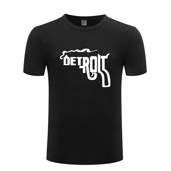 

detroit smoking gun funny creative men's t-shirt t shirt men 2018 new short sleeve o neck cotton casual tee